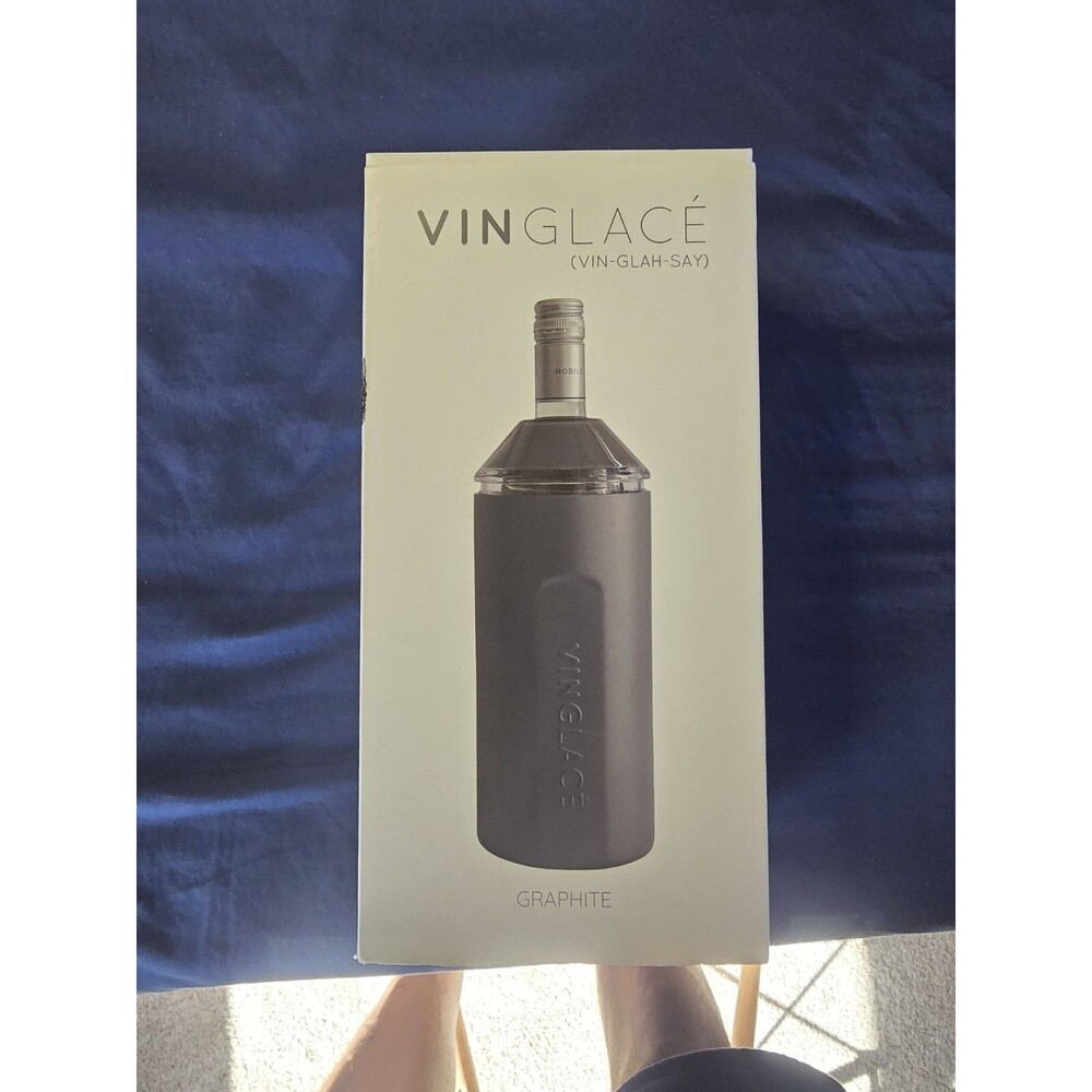 Vinglace Portable Wine & Champagne Stainless Steel Chiller Insulator - Graphite